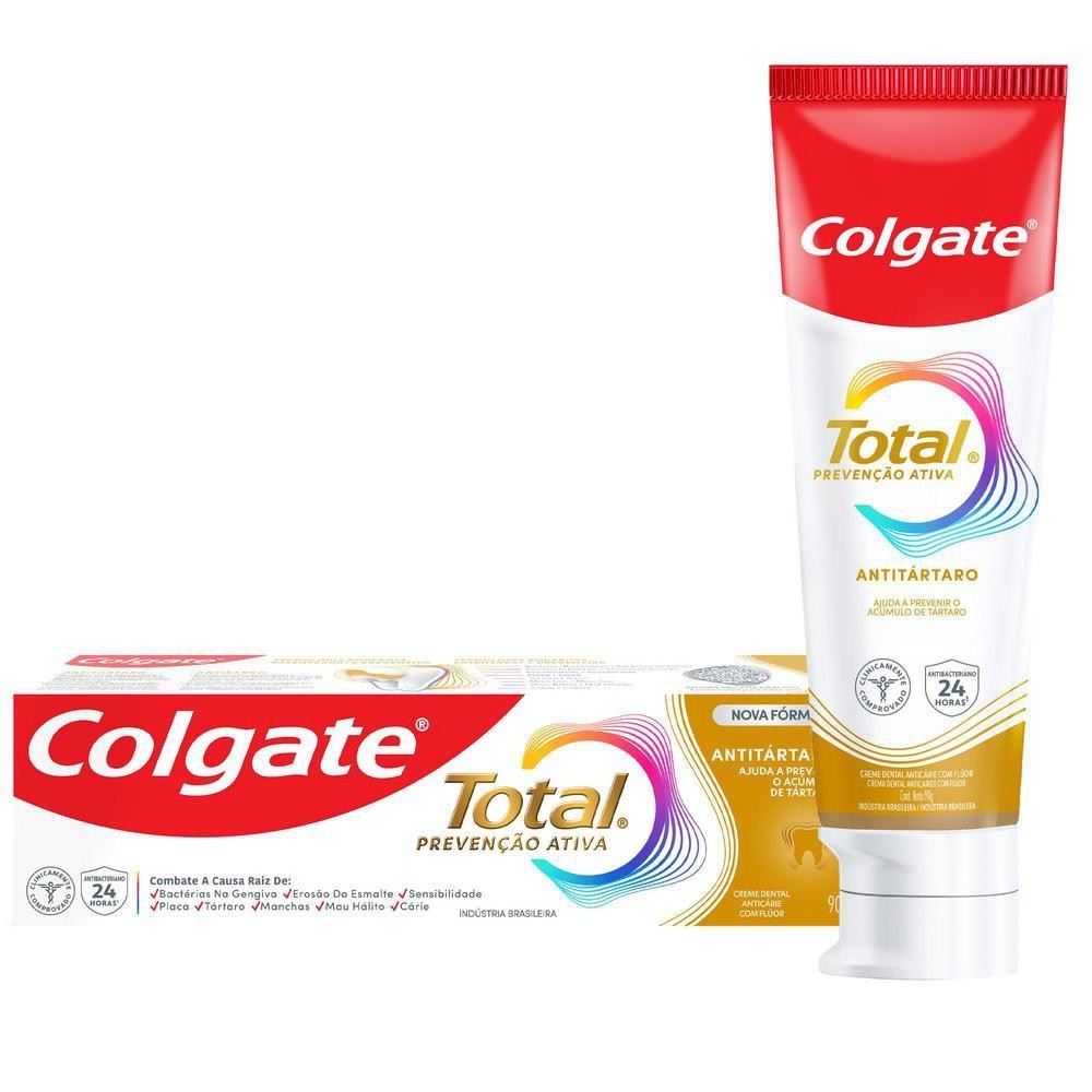 Colgate Total 12 Anti Tártaro 90g 1 Creme Dental Colgate Total 12 Anti Tártaro 90g