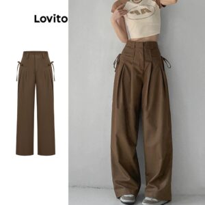 Calça Casual Feminina Gravata Lisa