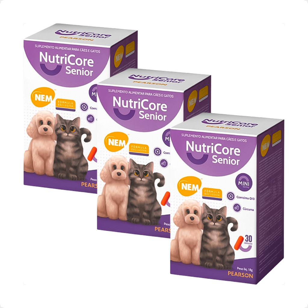 NutriCore Senior Mini - Suplemento Articula??o 1 Kit 3 Suplemento Alimentar NutriCore Senior Mini - 30 Cápsulas