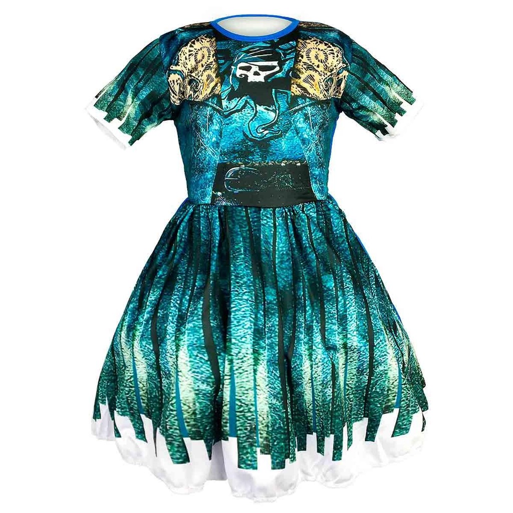 Fantasia Uma Descendentes Infantil - Halloween - Vestido, Tamanhos P-G 1 Fantasia Uma Descendentes Infantil de Halloween