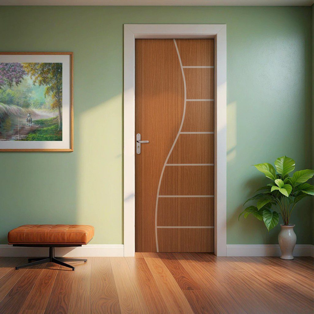 Folha de Porta Madeira Mogno 210x70cm 1 Folha de Porta Madeira Mogno 210x70cm