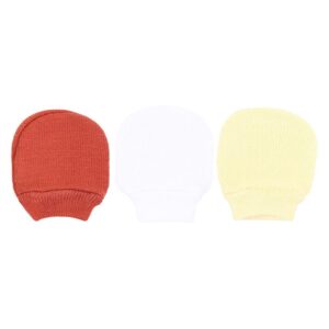 Luvas Tricô Bebê Pimpolho RN - 3 Pares