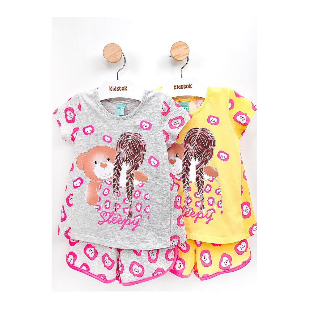 Pijama Menina Ursinho Brilha no Escuro 1 Pijama Menina Ursinho Brilha no Escuro