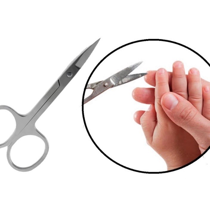 Tesoura Cortar Unhas Beb?s - A?o Inoxid?vel 1 Tesoura Tesourinha Cortar Unha Sobrancelha Cílios Cortador p/ Unhas bebes sem ponta