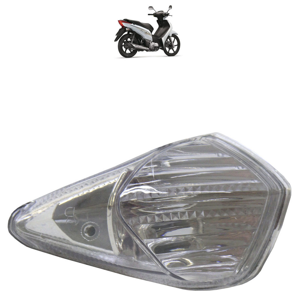 Pisca Seta Traseiro Biz 100 Cristal 1 Pisca Seta Traseiro Biz 100 2011 2012 2013 2014 2015 2016 Cristal Lente Lisa Acrílico