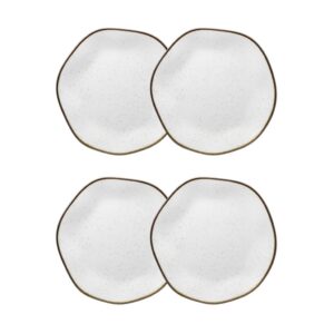 Conjunto 4 Pratos de Sobremesa 21,5 cm Ryo Maresia Porcelana Oxford