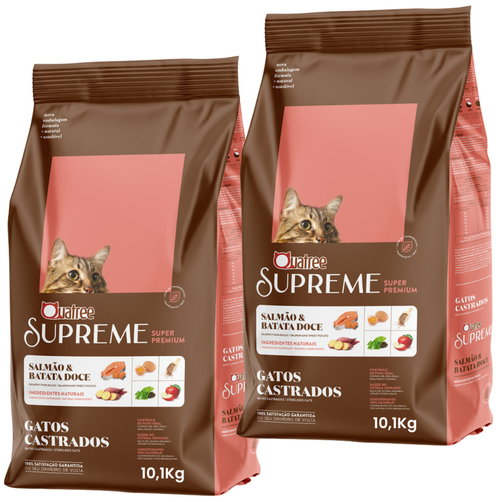 Ra??o Quatree Supreme Gatos Castrados 10,1kg 1 Ração Quatree Supreme Gatos Castrados 10,1kg
