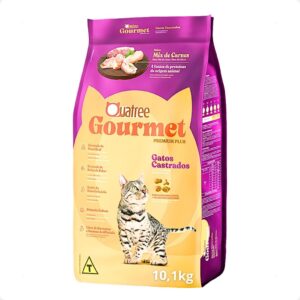 Ração Quatree Gourmet Gatos Castrados Mix de Carnes 10,1kg