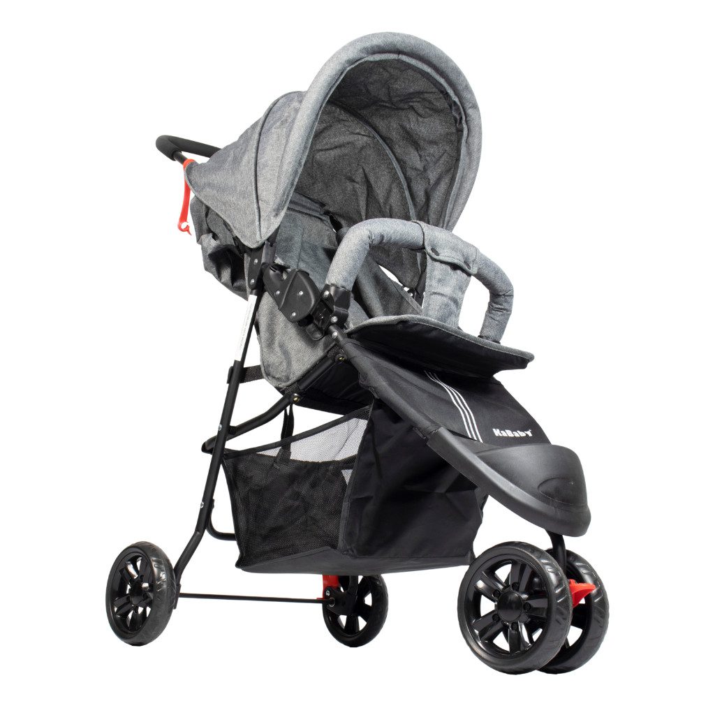 Carrinho de Beb? 3 Rodas KaBaby EasyGo Cinza 1 Carrinho de Bebê 3 Rodas KaBaby EasyGo Cinza