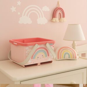 Caixa Organizadora Fraldas Plasútil 4,6L Rosa