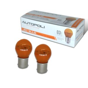 Lampada LED 1 Polo 3W 12V Bulbo Ambar Autopoli Trava Reta Par