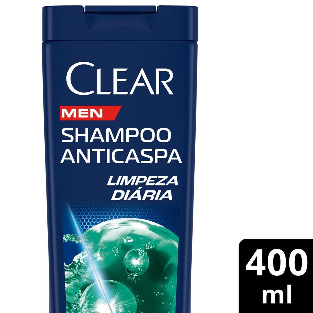 Shampoo Anticaspa Clear Men 2 em 1 1 Shampoo Anticaspa Clear Men Limpeza Diária 2 em 1 400ml