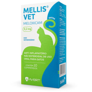 Anti-inflamatório Mellis Vet 0,2mg para Gatos Com 10 Comprimidos