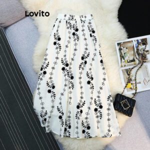 Saia Floral Elegante Feminina LNL237