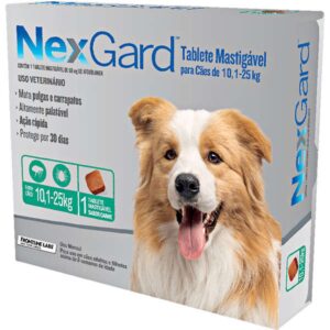 NexGard 68 mg para Cães de 10,1 a 25 Kg - 1 Tablete