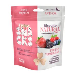 Quatree Snacks Biscoito Natural Frutas Vermelhas 150g