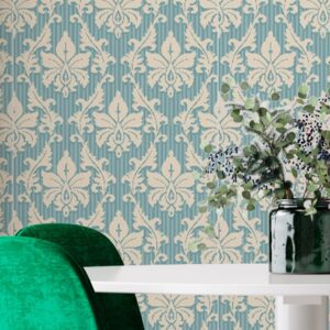 Papel de Parede Adesivo Azul Turquesa Lavável