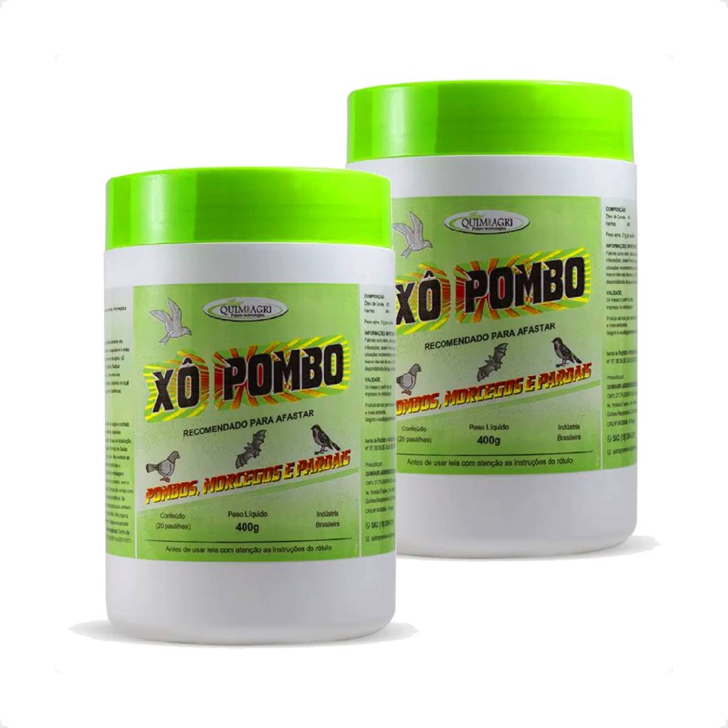Repelente Pombos Morcegos Pardal - 400g 1 Repelente Pombos Morcegos Pardal - 400g