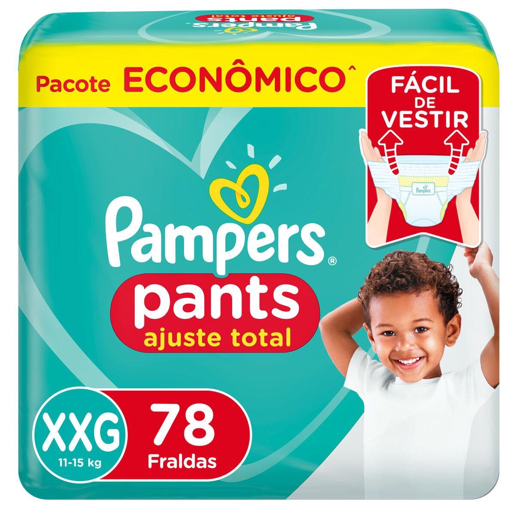 Fralda Pampers Ajuste Total Max XXG 78 Unidades 1 Fralda Pampers Ajuste Total Max XXG 78 Unidades
