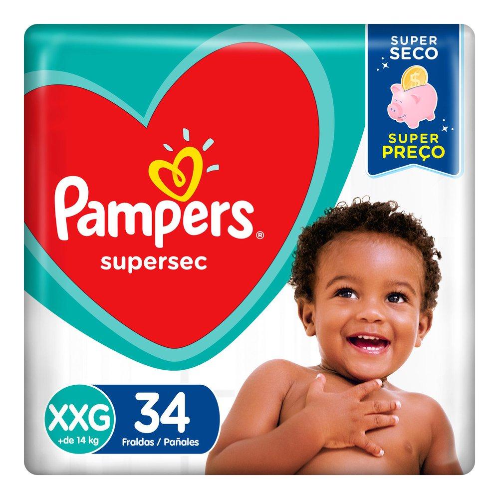 Fralda Pampers Supersec XXG 34 Unidades 1 Fralda Pampers Supersec XXG 34 Unidades