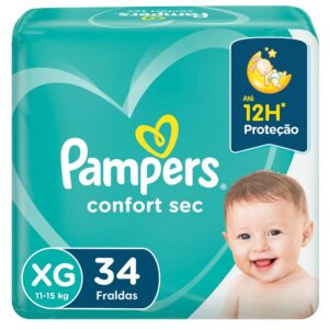Fralda Pampers Confort Sec XG 34 Unidades