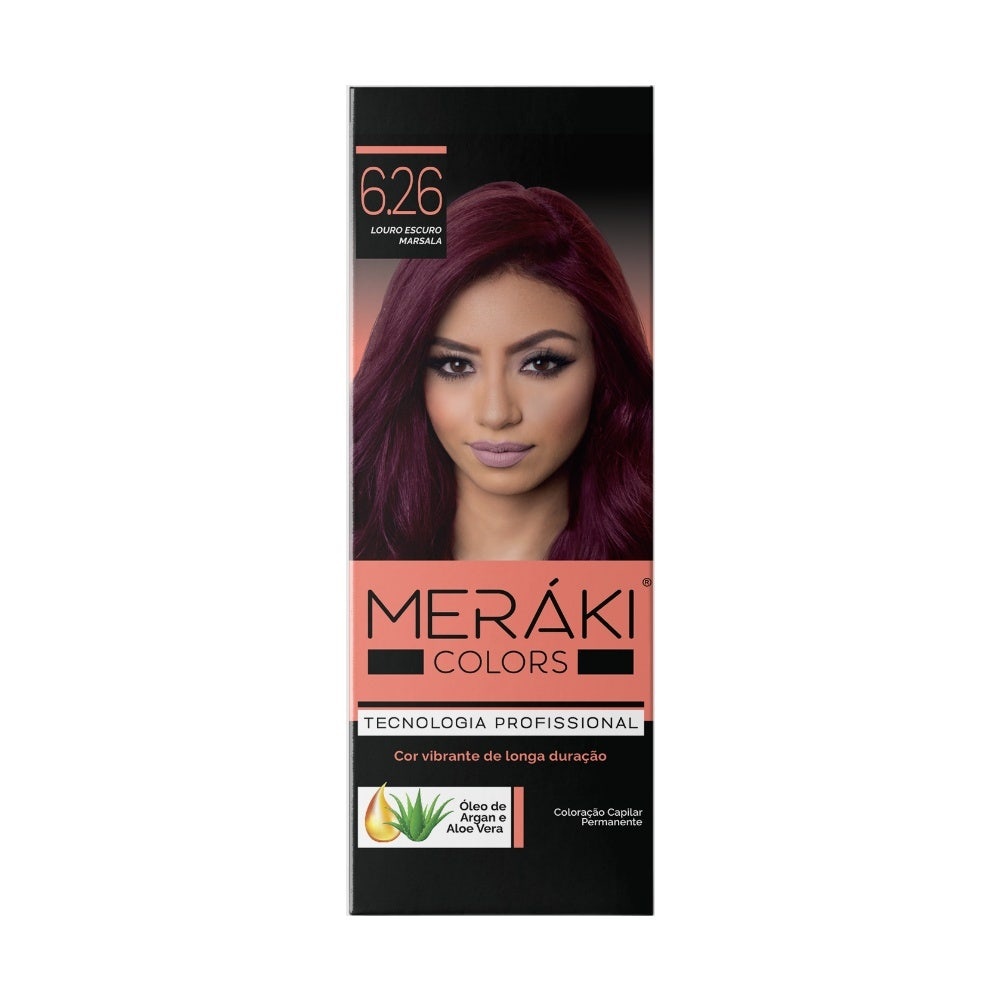 Tintura Mer?ki Color Louro Escuro Marsala 1 Kit Tintura Meráki Color Louro Escuro Marsala 6.26 125gr