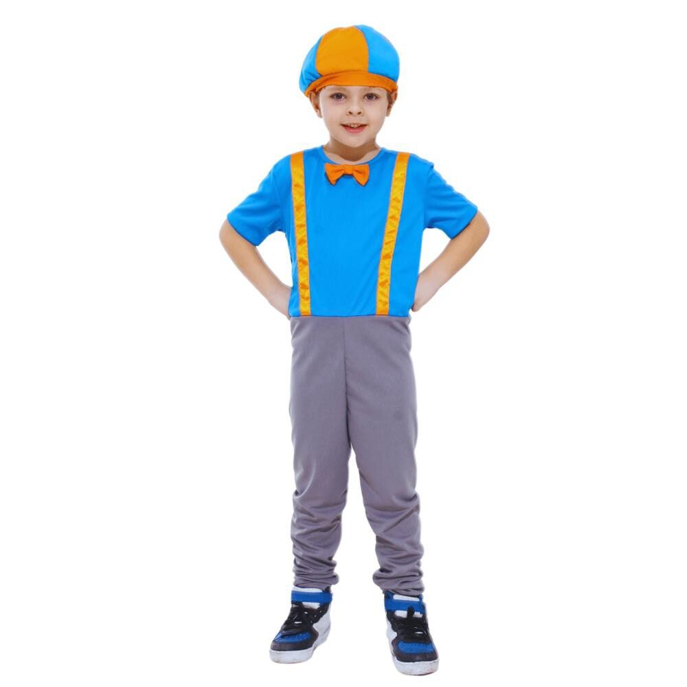Fantasia Infantil Blippi ? Macac?o e Chap?u 1 Fantasia Infantil Blippi – Macacão e Chapéu