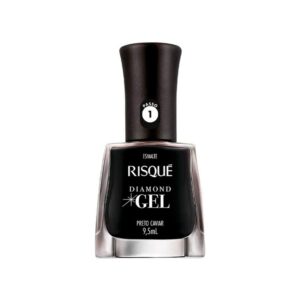 Esmalte Risqué Diamond Gel Cremoso Preto Caviar