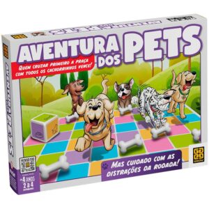 Jogo de Tabuleiro Pets Estratégia Divertida