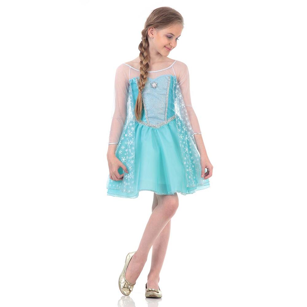 Fantasia Frozen Elsa Ver?o Infantil - Disney 1 Disney Frozen Elsa Fantasia Verão Infantil Vestido Poliester