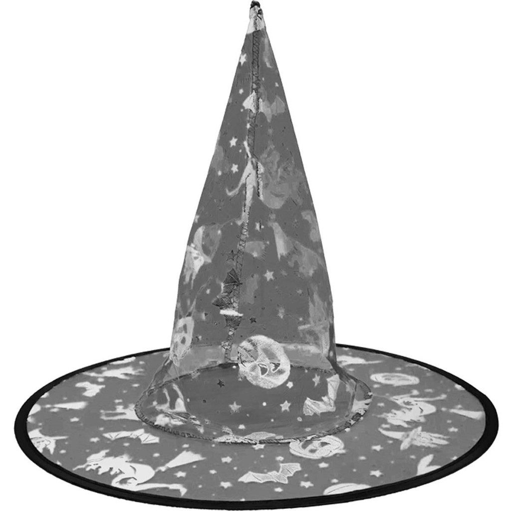 Chap?u de Bruxa Halloween Transparente 1 Chapéu de Bruxa Halloween Transparente