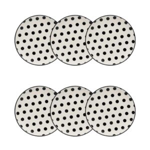 Jogo de 6 Pratos Sobremesa 20 Cm Oxford Stripes And Dots