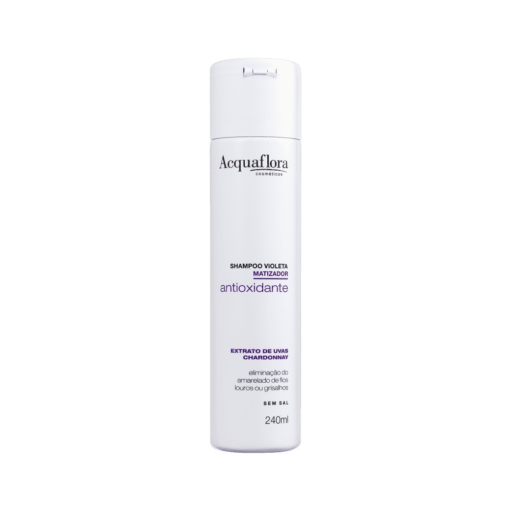 Shampoo Violeta Antioxidante Cabelos Loiros 1 Shampoo Acquaflora Antioxidante Violeta 240 ML