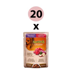 Ração Úmida Special Dog Ultralife para Cães Ad Sabor Carne ao Molho 100g