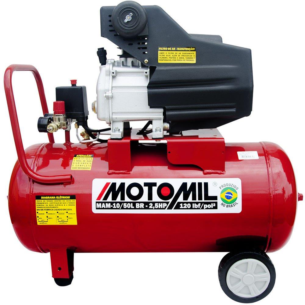 Compressor de Ar Bivolt 50L Motomil 2,5HP 1 Compressor de Ar Bivolt 50L Motomil 2,5HP
