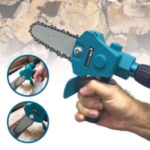Kit Adaptador Portátil para Furadeira Virar Motoserra Material ABS + Metal Pequenos Serviços