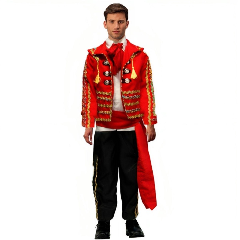 Fantasia Espanhola Adulto Luxo Homens 1 Fantasia Espanhol Adulto Luxo Para Homens Com Lenço e Cinto