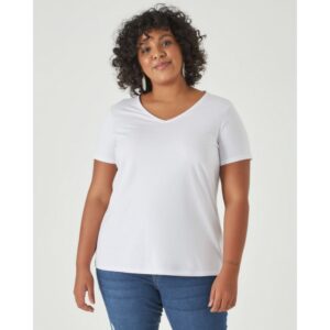 Blusa Plus Size Decote V Anti Odor