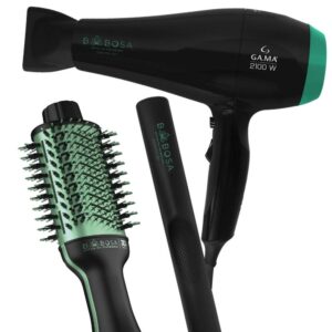 Kit Prancha Secador e Escova de Cabelo Babosa 220v Gama Italy