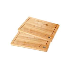 Kit 2 Tábua Para Corte De Bambu Para Cozinha Churrasco