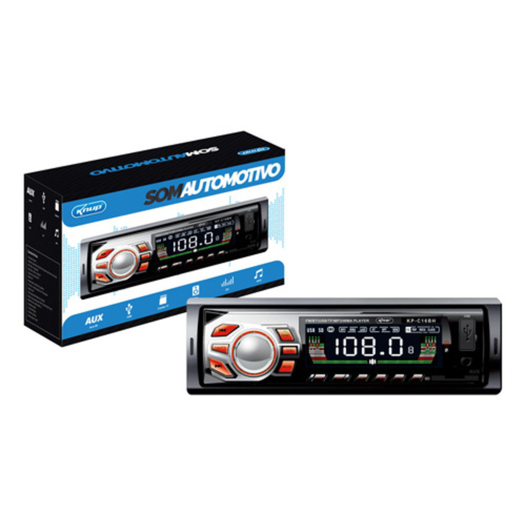 R?dio Automotivo Knup KP-C16BH Bluetooth 1 Rádio Automotivo Knup KP-C16BH Bluetooth