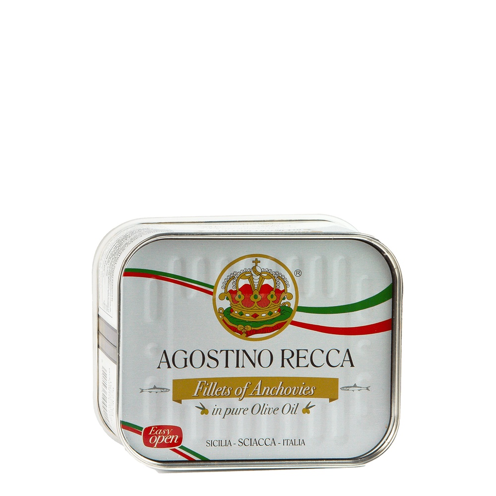 Anchova Agostino Recca Azeite 710g - It?lia 1 FILÉ DE ANCHOVA AGOSTINO RECCA EM AZEITE 710G
