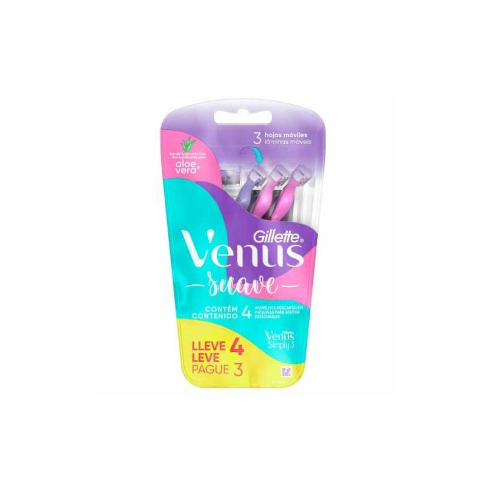Gillette Venus 3 - Depilador Descart?vel 1 Aparelho Depilatório Gillette Venus 3 Simply Lv4 Pg3