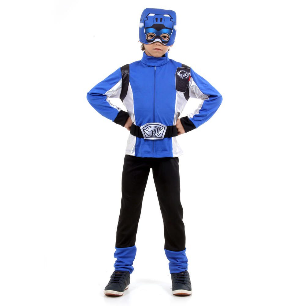 Fantasia Infantil Power Rangers Azul Beast Morphers 1 Fantasia Infantil Power Rangers Azul Beast Morphers