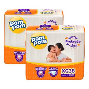 Fralda Pom Pom Proteção de Mãe Mega XG