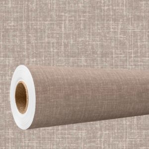 Papel de Parede Vinil Lavável Linho Bege/Marrom