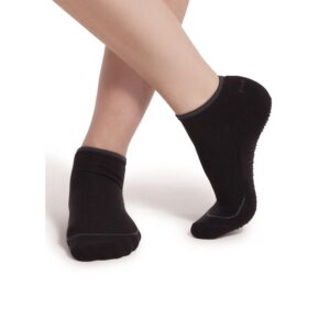 Meia Cano Curto Antiderrapante Preta