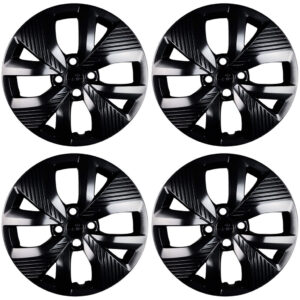 Calota Aro 15" cor Preto Brilho Mod Polo Track 21/24 (Jogo c/ 4 Calotas) Grid - 148CP-POB-E