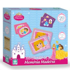 Jogo da Memória Princesas Madeira 20 Peças