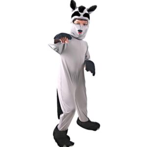 Fantasia Lobo Cinza Infantil com Capuz